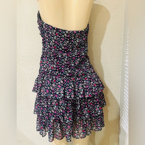 Express floral strapless summer , sun dress size med great conditions - Picture 5 of 9